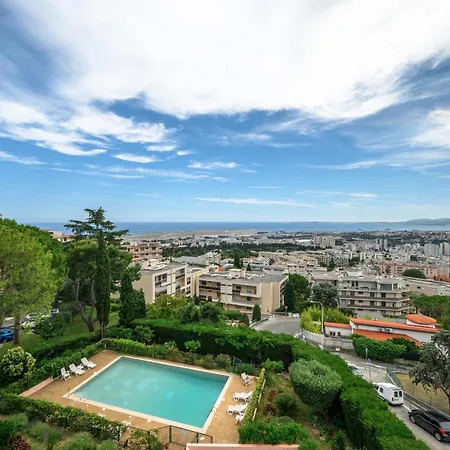 Rooftop Terrace - Sea View, Pool, Parking & A/c Apartment