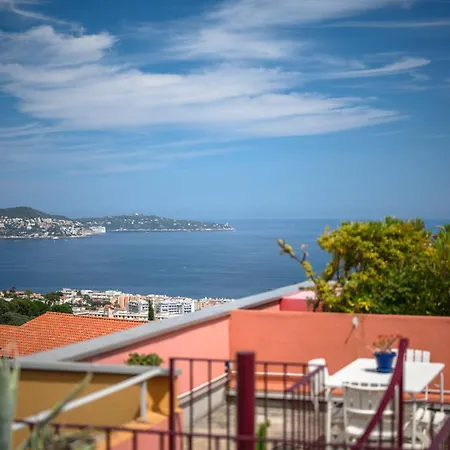Rooftop Terrace - Sea View, Pool, Parking & A/c Nice